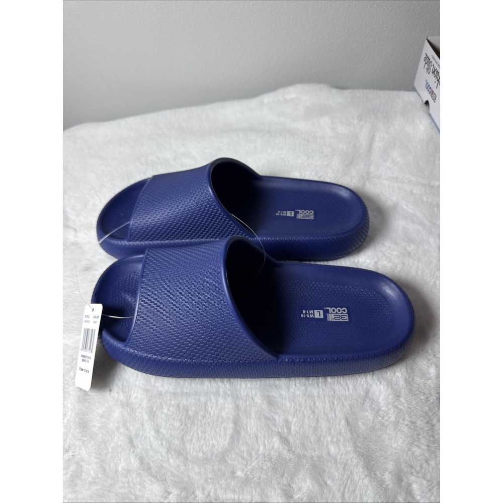 32 Degrees Cool Cushion Navy Slide Sandals Size Large W9-10 / M7-8 - Picture 6 of 11